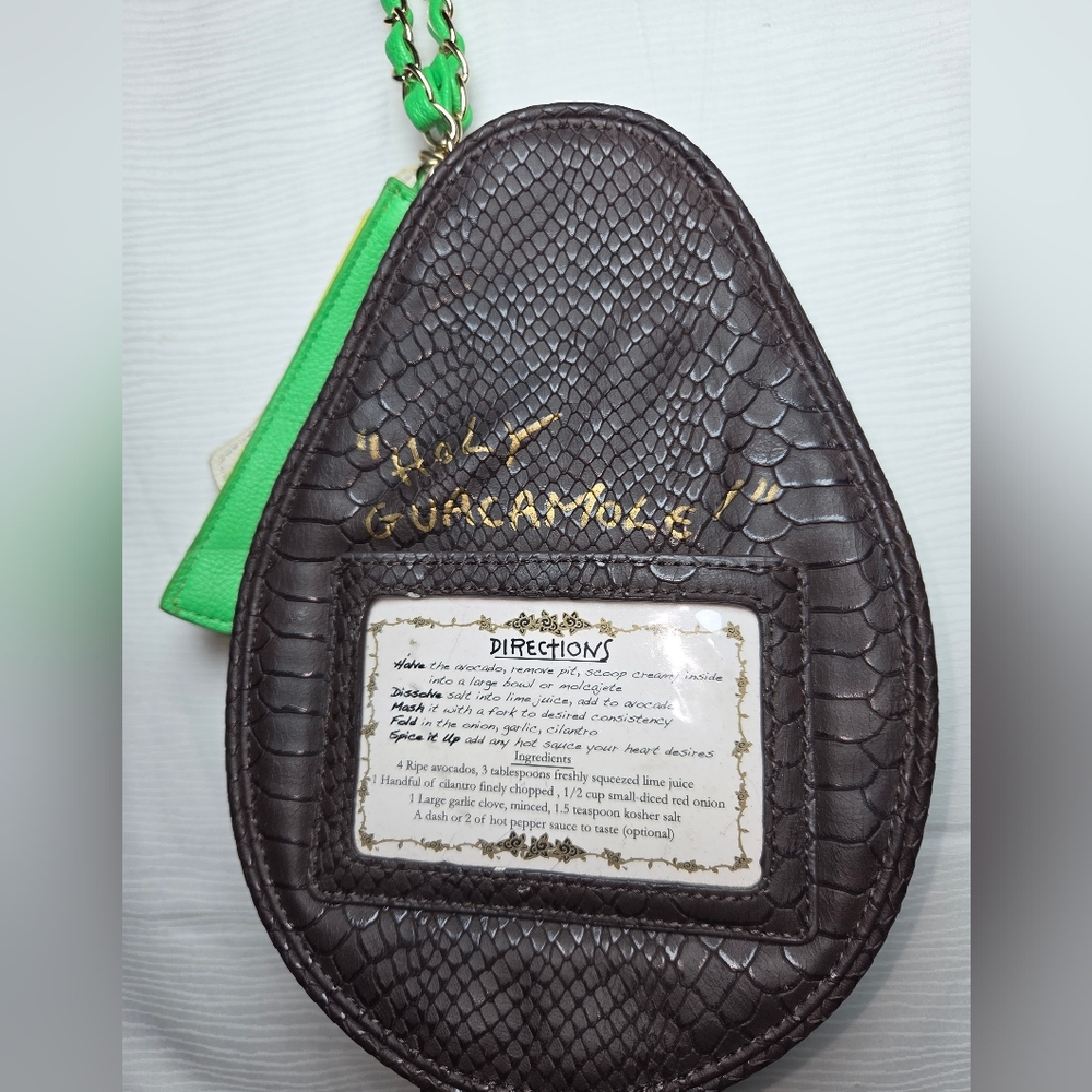 Betsey Johnson Green and Yellow Holy Guacamole Bag . - Picture 2 of 5